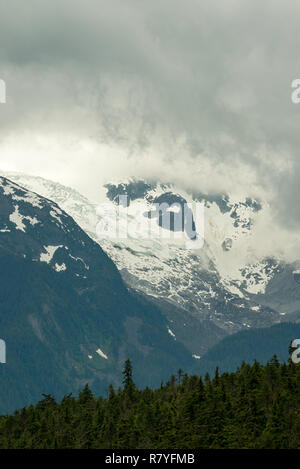 Storm clouds over the glacier on Oscar Peak in British Columbia, Canada Stock Photo