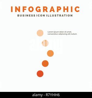 database, distributed, connection, network, computer Infographics Template for Website and Presentation. Line Gray icon with Orange infographic style  Stock Vector