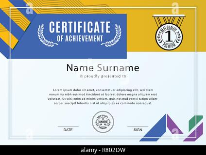 Blue Logo design for Award, honor, medal, rank, reputation, ribbon ...