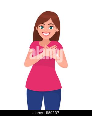 woman hands gesture heart love romance Valentine day. Comic cartoon pop ...