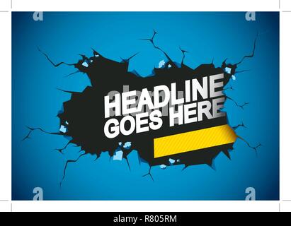 Tear marks bule vector with background Stock Vector