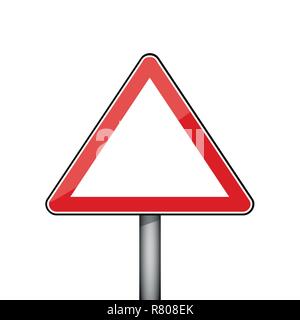 triangular red road sign vector illustration EPS10 Stock Vector