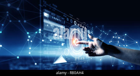 New media technologies in use. Mixed media Stock Photo