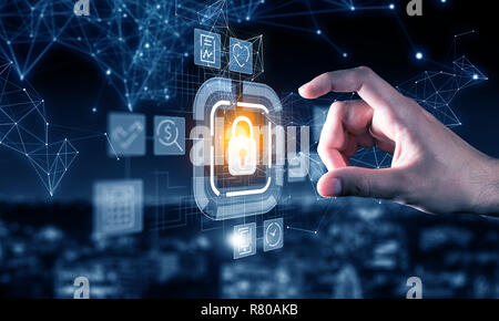 New media technologies in use. Mixed media Stock Photo