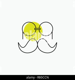 Moustache, Hipster, Movember, Glasses, Men Glyph Icon On Transparent 