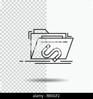 Backdoor, exploit, file, internet, software Line Icon on Transparent Background. Black Icon Vector Illustration Stock Vector