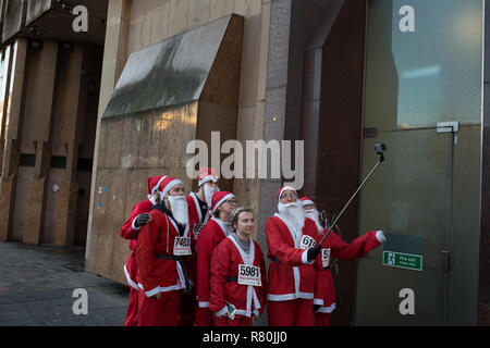 Santa Dash fun run, in Glasgow, Scotland.