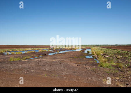 Peat extraction at Totes Moor. Lower Saxony, Germany Stock Photo