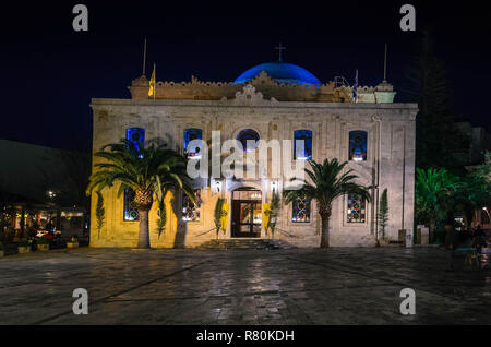 Agios Titos, the impressive church  located on 25th August pedestrian street and is dedicated to Apostle Paul's disciple. Stock Photo