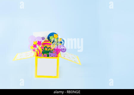 3D Pop Up Handmade Birthday Card Featuring A Colourfully Decorated Birthday Cake