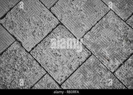 Aged weathered grey slate tile roof Stock Photo