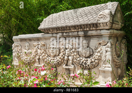 Sarcophagus, Ephesus Archaeological Museum or Selçuk Archaeological Museum, Selçuk, İzmir Province, Aegean Region, Turkey Stock Photo