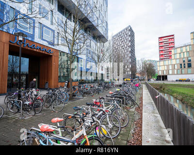 utrecht, netherlands, 11 december 2018: bicycles for student transport on university campus de uithof near utrecht in the netherlands Stock Photo