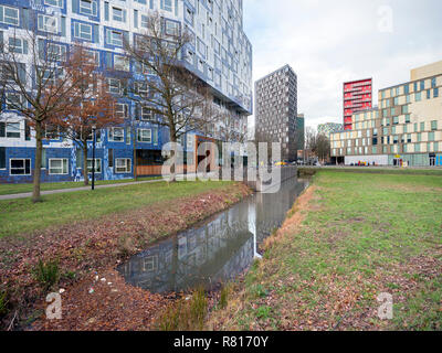 utrecht, the netherlands, 11 december 2018: colorful buildings on university campus de Uithof near Utrecht in holland Stock Photo
