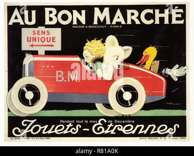 Childrens Clothes Au Bon Marche - Vintage advertising poster Stock Photo -  Alamy