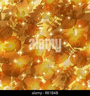 Leaves of Trees, Seamless Stock Vector