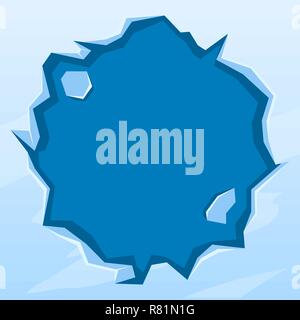 Round ice frame Stock Vector