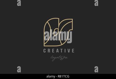 gold black alphabet letter rs r s logo combination design suitable for ...