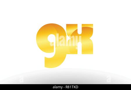 combination letter gx g x gold golden alphabet logo icon design with ...