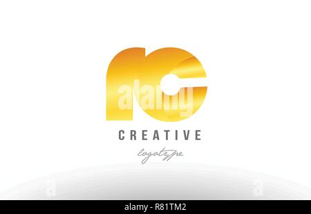 gold golden alphabet letter rc r c logo icon combination design ...