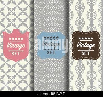 Bright seamless vector pattern made of forged elements Stock Vector