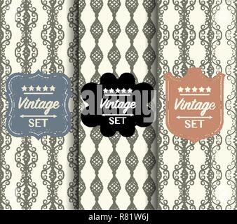 Bright seamless vector pattern made of forged elements Stock Vector