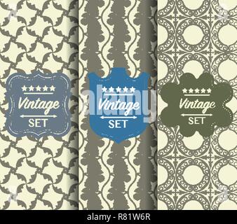 Bright seamless vector pattern made of forged elements Stock Vector