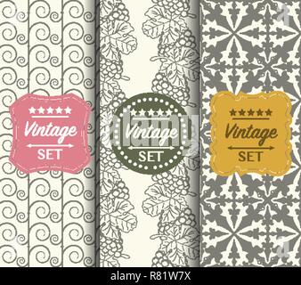Bright seamless vector pattern made of forged elements Stock Vector