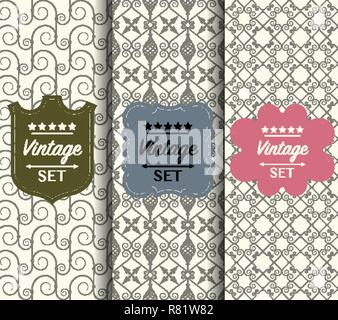 Bright seamless vector pattern made of forged elements Stock Vector