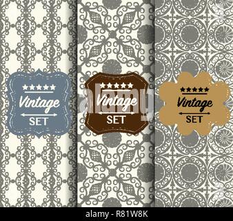 Bright seamless vector pattern made of forged elements Stock Vector