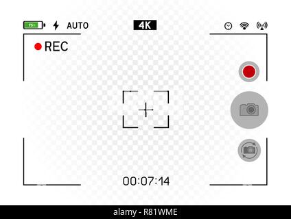 smartphone horizontal camera viewfinder Stock Vector
