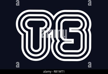 black and white alphabet letter ts t s logo combination design suitable ...