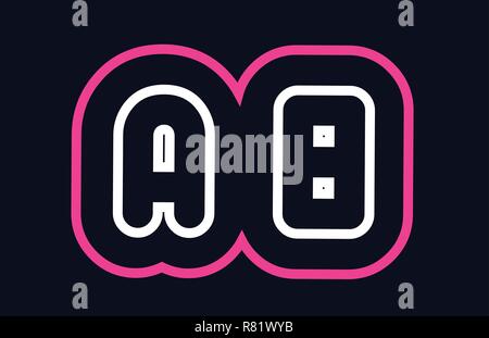 pink white blue alphabet combination letter ag a g logo design suitable ...