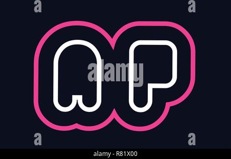 pink blue alphabet letter AP A P combination for company logo. Suitable ...