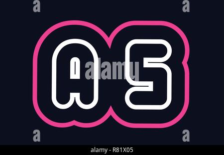 pink white blue alphabet combination letter ag a g logo design suitable ...