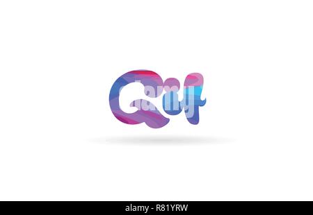 gif word with pink blue color suitable for card icon or typography logo design Stock Vector