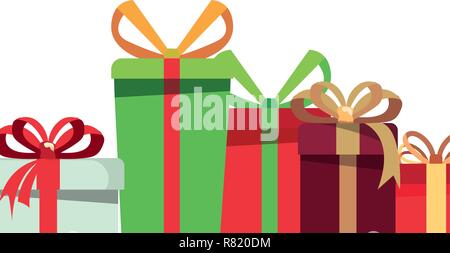 suprise gift boxes on white background vector illustration Stock Vector