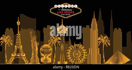 Las Vegas Skyline Vector Art, Icons, and Graphics for Free Download