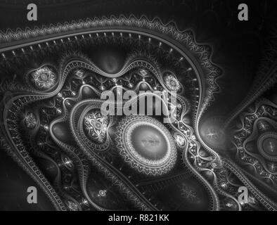 Time travel machine. Surreal steampunk technology Stock Photo