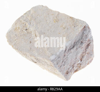 unpolished chalk (white limestone) rock stone on white background Stock  Photo - Alamy