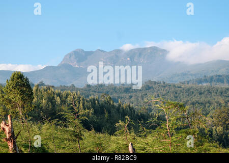 Mountain against a clear sky, Elephant Hill, Aberdare Ranges, KENYA Stock Photo