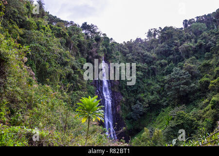 Chania River and Zaina waterfall in Nyeri County, Kenya Stock Photo