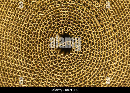 Texture of corrugated light beige paper, macro. Striped pattern of brown cardboard background, closeup. Texture of corrugated cardboard. Packing mater Stock Photo