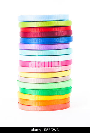 The ribbons isolated on the white background Stock Photo