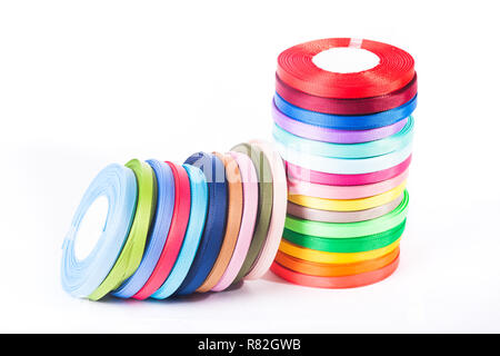 The ribbons isolated on the white background Stock Photo