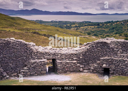 Staigue stone fort, a defensive stronghold built during the iron Age in Sneem, Ireland Stock Photo