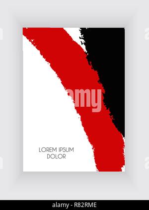 Black and Red Design Templates  for Brochures and Banners. Abstract Background Vector Illustration Stock Vector