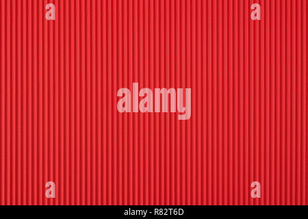 Red corrugated cardboard close up. Large texture and background Stock Photo