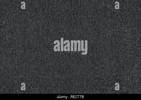 Black wool close up. Large macro texture and background Stock Photo