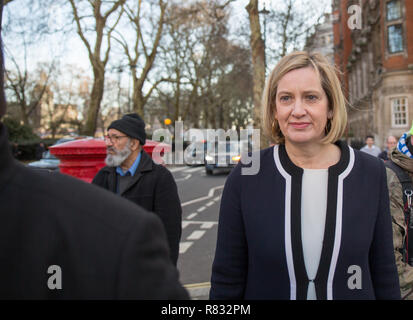 Westminster, London, UK. 12th Dec 2018. Amber Rudd on College Green outside Parliament Credit: George Cracknell Wright/Alamy Live News Stock Photo